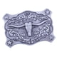 thumbnail image 5 of Hebilla de cinturón de vaquero occidental de estilo vintage Accesorio floral grabado Hebilla de cabeza de toro para Regalos  , Plata Hugo Hebilla del cinturón, 5 of 7