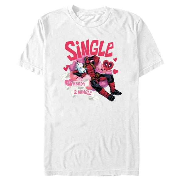 Men's Marvel: Deadpool Single and Ready 2 Mingle Graphic T-Shirt