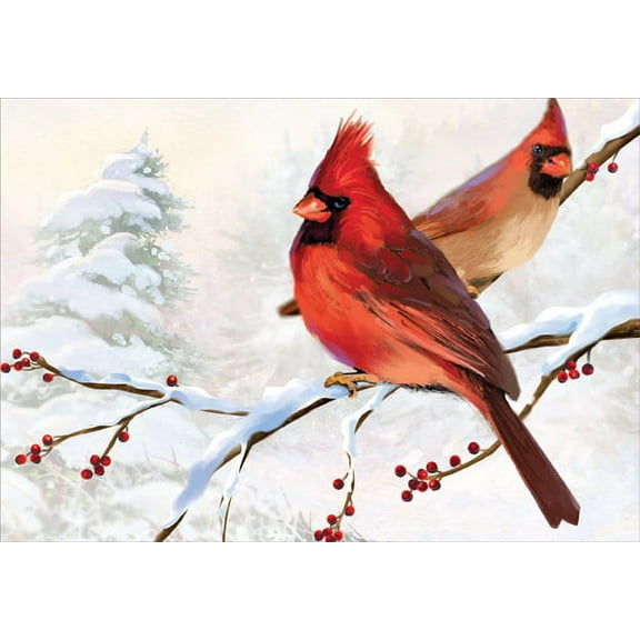 Designer Greetings Two Cardinals Christmas Card (1 card/1 envelope)