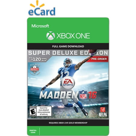 Madden NFL 16 (Xbox One) Super Deluxe Edition Pre Purchase (Email Delivery)