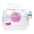 thumbnail image 2 of Yinanstore Small Hamster Cage Sleeping House Gerbils Rabbit Iron Transport for Small Animals , Red, 2 of 8
