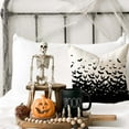 thumbnail image 3 of Black Bats Halloween Pillow Covers 18x18 Set of 2 Horror Spooky Creepy Halloween Decorations Indoor Outdoor Decorative Throw Pillows Cushion Cases for Home Living Room Bedroom Couch Decor, 3 of 6