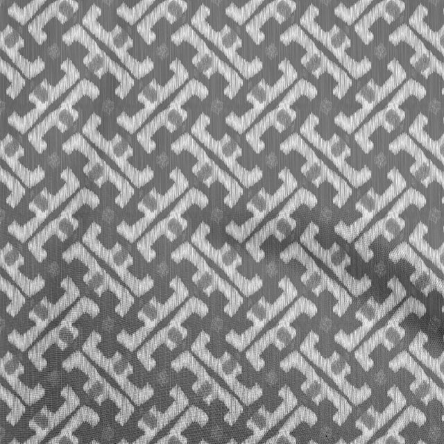 oneOone Rayon Gray Fabric Ikat Craft Projects Decor Fabric Printed By The Yard 56 Inch Wide