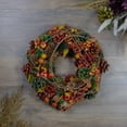thumbnail image 2 of Northlight 13" Unlit Autumn Harvest Apples and Berries with Pine Cones Thanksgiving Wreath, 2 of 3