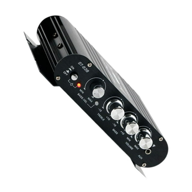 ZLight Mini Power Sound Amp 1 Channel High Performance HiFi Stereo 12V 80Wx2 Easy To Connect For Various Audio Computer TV Black 150x90x40mm