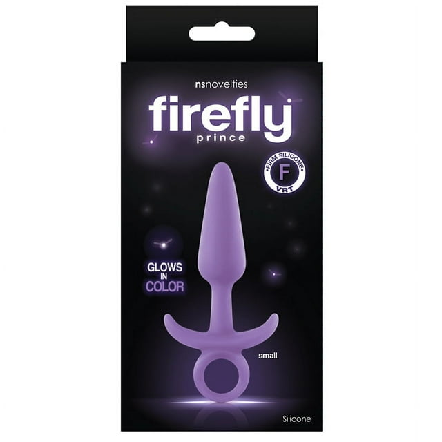 Firefly Prince Glow in the Dark Silicone Anal Plug, Small, Purple