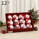 thumbnail image 4 of 12 piezas de adornos navideños de lujo de 8 cm con forma de bola, diseño de árbol de Navidad, decoración para fiestas, colgante de esferas navideñas de Año Nuevo 2024, 4 of 5