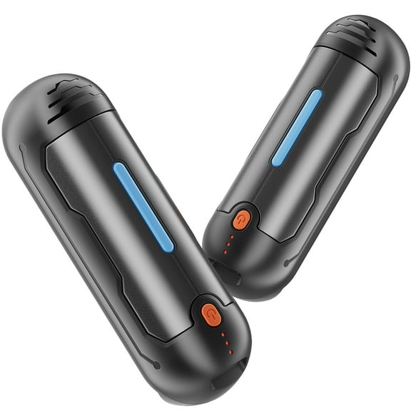 2 Pack Hand Warmers Rechargeable Black, Mytrix Upgraded 2-in-1 6000Ah Electric Hand Warmers, Portable USB Reusable Handwarmers