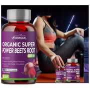 Beets Root Capsules 8000mg - Nitric Oxide Booster, Circulation & Heart Health Support, 60 Capsules