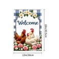 thumbnail image 4 of Joocar Welcome Chickens And Flowers Garden Flag For Spring Summer Home Outdoor Garden Yard Door Decor 12x18 Inch, 4 of 5