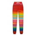 thumbnail image 5 of WXLWZYWL Women's Athletic Pants Straight Legs High Waisted Drawstring Rainbow Gradient Sweatpants Loose Lounge Workout Jogger Trouser, 5 of 5