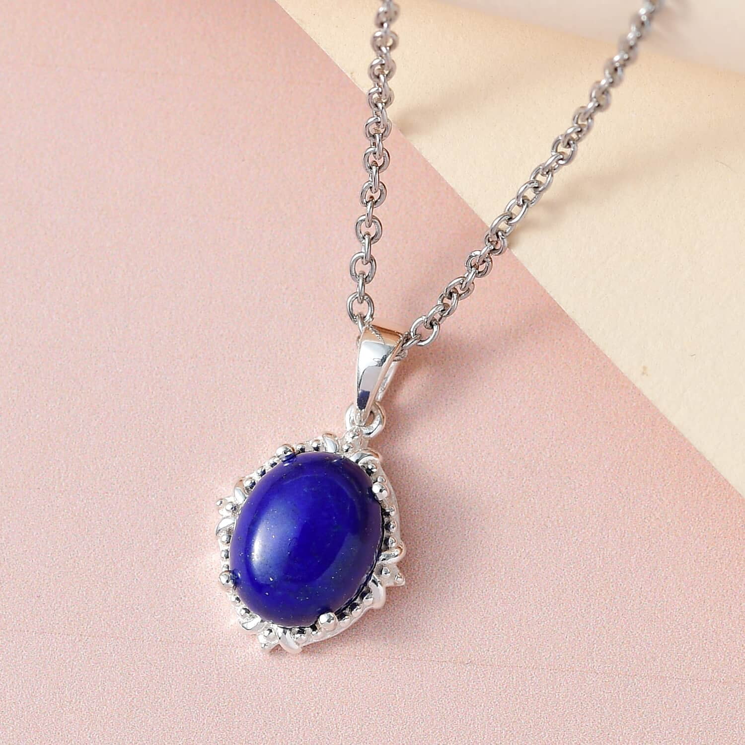 Blue Lace 925 Silver Plated Pendent Fashion Handmade Jewelry 4.5 cm R-23325