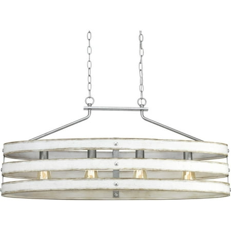 

Gulliver Collection Four-Light Galvanized Finish Coastal Linear Chandelier Light