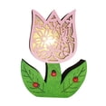 thumbnail image 2 of Nueva decoración de Pascua para el hogar, flor de Pascua de madera, luz LED, adorno de flor de Pascua, lámpara de decoración de Pascua., 2 of 4