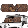 thumbnail image 2 of Uorisanigo Butterfly Print Windshield Sunshade for 2018-2025 Jeep Wrangler JL & 2/4 Door 4XE & 2020-2025 Jeep Gladiator JT Car Sun Shade Sun Visor Blocks UV Rays and Keep Vehicle Cool, 2 of 7