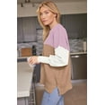 thumbnail image 3 of Women's Crewneck Batwing Long Sleeve Sweaters Fall Oversized Ribbed Knit Side Slit Pullover Tops, 3 of 7