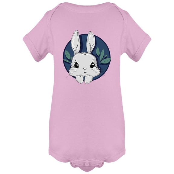 Hand Drawn Cute Bunny Face Bodysuit Infant -Image by Shutterstock, 12 Months