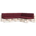 thumbnail image 1 of vidaXL Coussins de Canapé Palette 7 Pcs Rouge Vin, 1 of 5