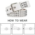 thumbnail image 5 of MGEZCOO Studded Belts Punk Rock Studded Belts with Bright Pyramid Rivets for Men and Women, 5 of 6
