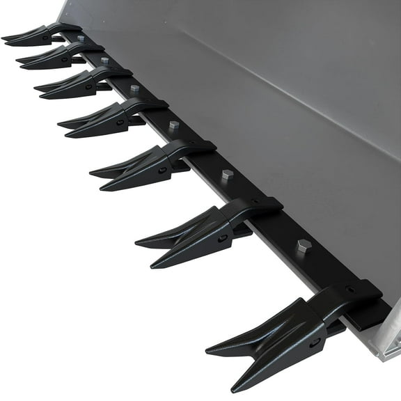 Ladcaser Heavy Duty 53" Bucket Tooth Bar for Sub-Compact Tractors, No Drilling Required, Fits 1/2-Inch or Smaller Bucket Cutting Edges, 4560lbs Load Capacity