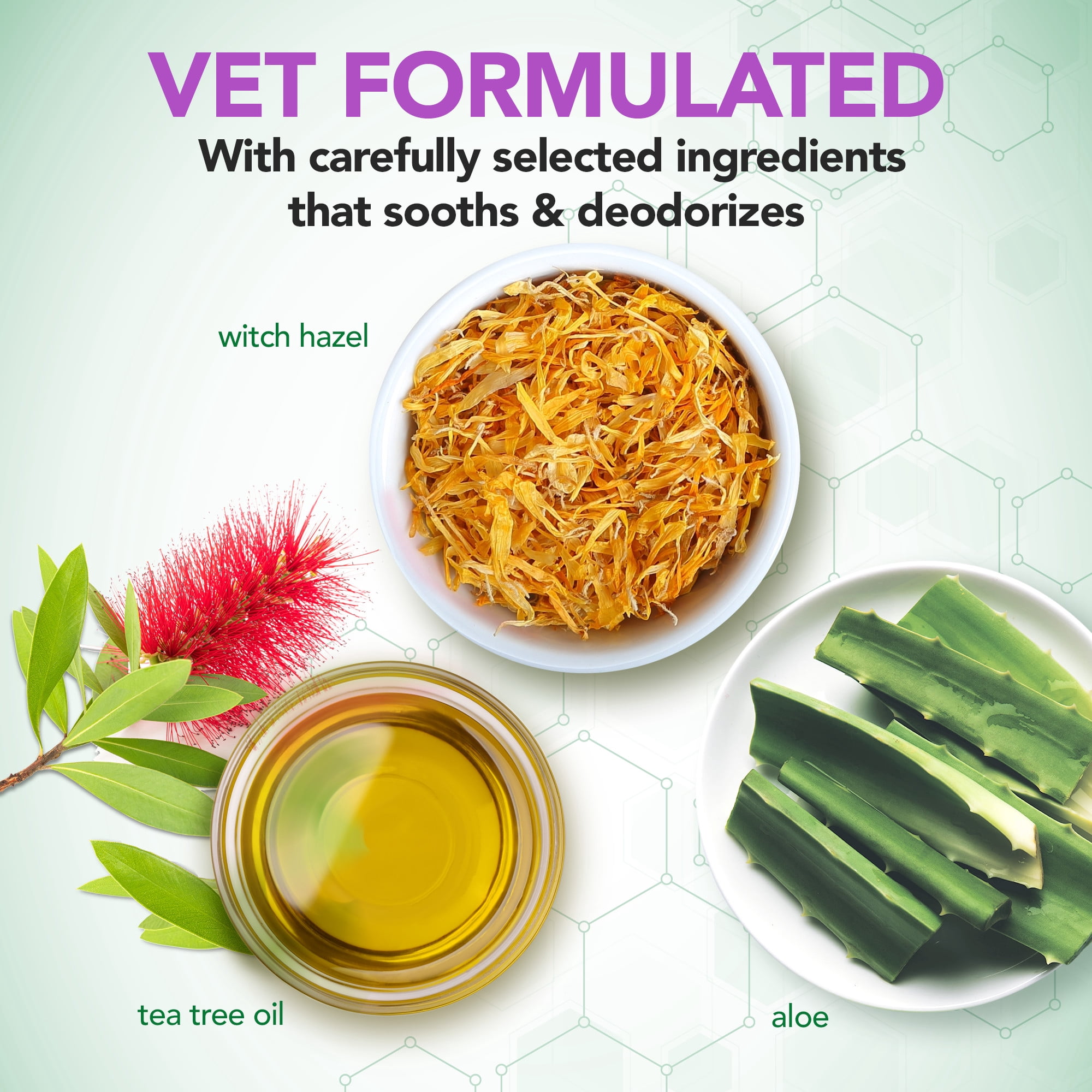 Vet's Best Ear Cleansing Relief Finger Wipes for Dogs - 50 Disposable Wipes