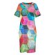 thumbnail image 3 of Vestido de verano con diseño hexagonal para mujer traje de estilo coreano con diseño de cubo de panal bohemio de cristal holgado con bolsillos, 3 of 6