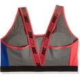 thumbnail image 2 of Nike Women's Distort Classic Medium Support Sports Bra (Carbon Heather/Game Royal, X-Small), 2 of 5
