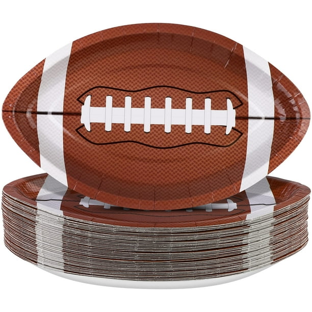 Platos de papel ADXCO Football, 24 x 15 cm, 50 unidades, suministros para fiestas