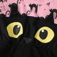 thumbnail image 6 of Girls Halloween Black Cat Print Long Sleeve Ruffle Mesh Tutu Dress, Kids Cartoon Cosplay Party Dress for Holiday Performance Party(Pink1,2-3 Years), 6 of 8
