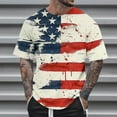 thumbnail image 2 of DODADAWANJ American Flag Graphic Tees Men 4th of July Patriotic Tshirts Short Sleeve Crewneck Big and Tall Mens T Shirt Summer Independence Day Holiday Tops M, 2 of 6