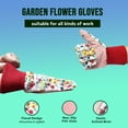 thumbnail image 5 of 7 Pairs Floral Garden Gloves for Women, Soft, Breathable Yard Work Gloves for Gardening, Weeding, Planting, With Claw, 5 of 6