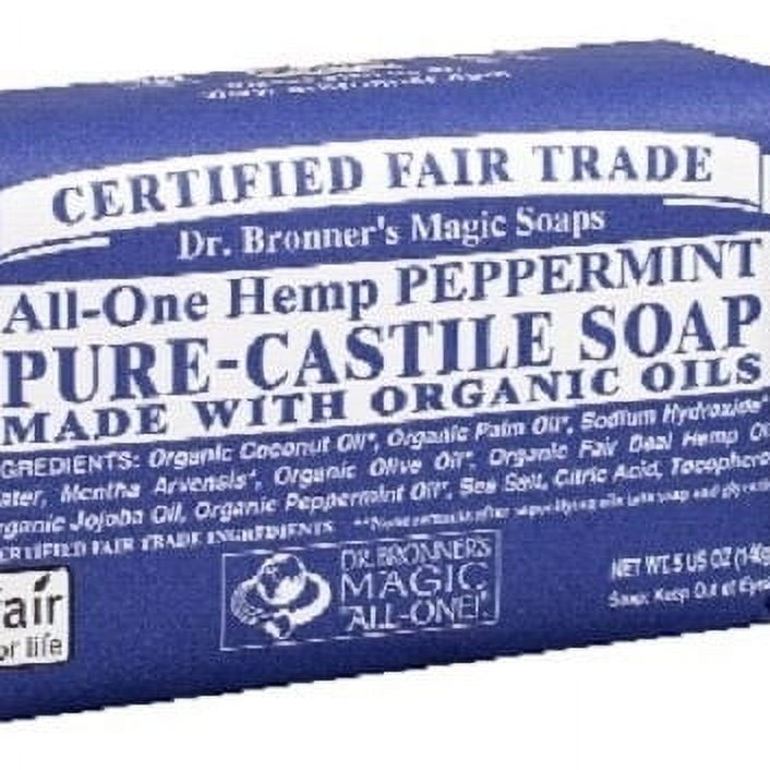  Dr. Bronner's - Pure-Castile Bar Soap (Peppermint, 5