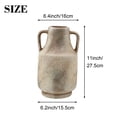 thumbnail image 7 of Ceramic Flower Vase with Handles, Large Decorative Terracotta Vase, Farmhouse Vases for Home Decor, Rustic Vintage Vases for Living Room, Kitchen, Bedroom, Office, Coffee Table, 28CM (Brown), 7 of 7