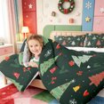 thumbnail image 4 of Manfei Red-Green Buffalo Plaid Christmas 7-Piece Twin Bedding,Xmas Holiday Season Bedding Comforter Set,Xmas Reversible, 4 of 7