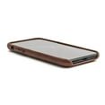 thumbnail image 5 of Dockem Luxe Wallet Case for iPhone X & iPhone XS: Minimalist Card Case with UltraGrip Canvas Style Synthetic Leather, Slim Professional Snap On Cover w/ 2 Card Holder Slots - Brown, 5 of 9