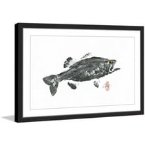 "Large Mouth Bass" Framed Painting Print