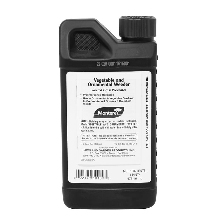 Monterey Weeder, 16oz Preemergent Herbicide, Weed Control for Gardens &  Flower Beds - Walmart.com