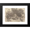 thumbnail image 2 of George Chinnery 24x18 Black Modern Framed Museum Art Print Titled - Thatched Building in a Wood (1814), 2 of 5