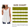 thumbnail image 3 of EKOUSN Women's Tank Top Summer Pleated Sleeveless Shirt Casual Tunic Curved Hem Flowy Basic Blouse, 3 of 5