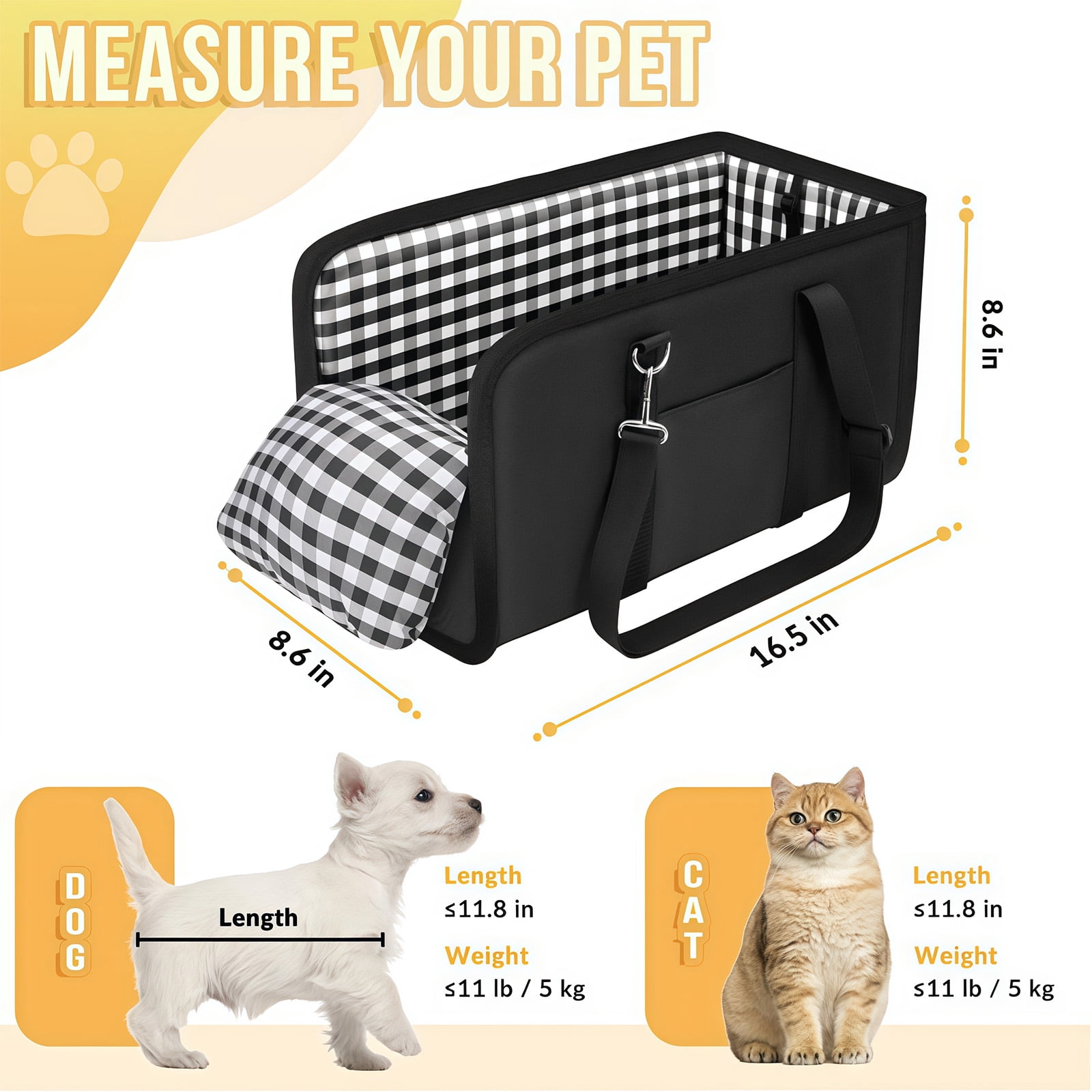 Multi Functional Pet Car Seat Featuring Slip Proof Design And Spacious Interior For Comfort