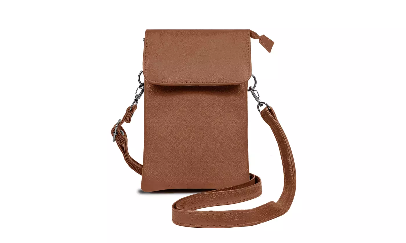 Super Soft Genuine Leather Crossbody Wallet 5 Colors