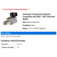 thumbnail image 2 of Automatic Transmission Solenoid - Compatible with 2006 - 2007 Chevy Malibu, 2 of 2