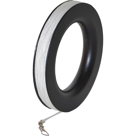 In the Breeze 3423 — Braided Kite Line on Hoop, Black, 100 lb x 300 ft — Kite Accessory