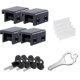 thumbnail image 1 of Adjustable Aluminum Window Locks with Keys - 4 Pack Sliding Security Locks for Home, Office, 1 of 5