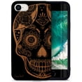 thumbnail image 1 of Case Yard Wooden Case for iPhone-SE Soft TPU Silicone cover Slim Fit Shockproof Wood Protective Phone Cover for Girls Boys Men and Women Supports Wireless Charging Ice Skull Design, 1 of 7