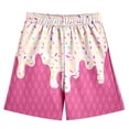 thumbnail image 3 of Infant Boys Girls Unisex Shorts Casual Athletic Everyday Bottoms Children'S Casual Ice Printed Shorts Baseball Shortseelastic Waistband With Pocket Shorts (2 14 Years),Pink,100/(2-3 Years), 3 of 3