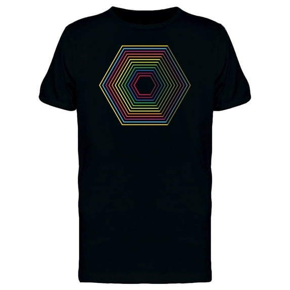 Hexagon Sound Waves T-Shirt Men -Image by Shutterstock, Male Small