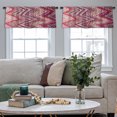 thumbnail image 3 of LALILO Kitchen Curtain Valance Color White Red Brown Rod Pocket Window Curtain 52"x 18" Set of 2, 3 of 6