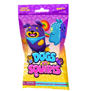Dogs vs Squirls - Mystery Bag - 1pk - 4" Super-Soft & Bean-Filled Plush! Gold Wave