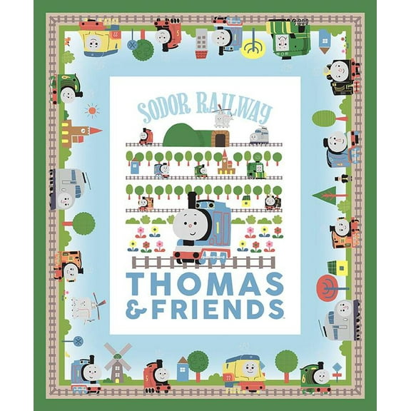 Thomas & Friends™ Sodor Railway Cotton Panel Fabric